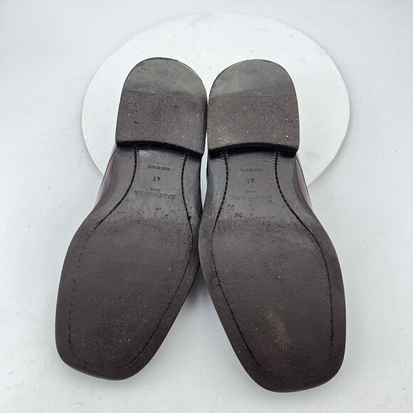 Balenciaga Men Size EU 41 US 8 Black Leather Slide Mules Plain Toe Sandal - Picture 9 of 13